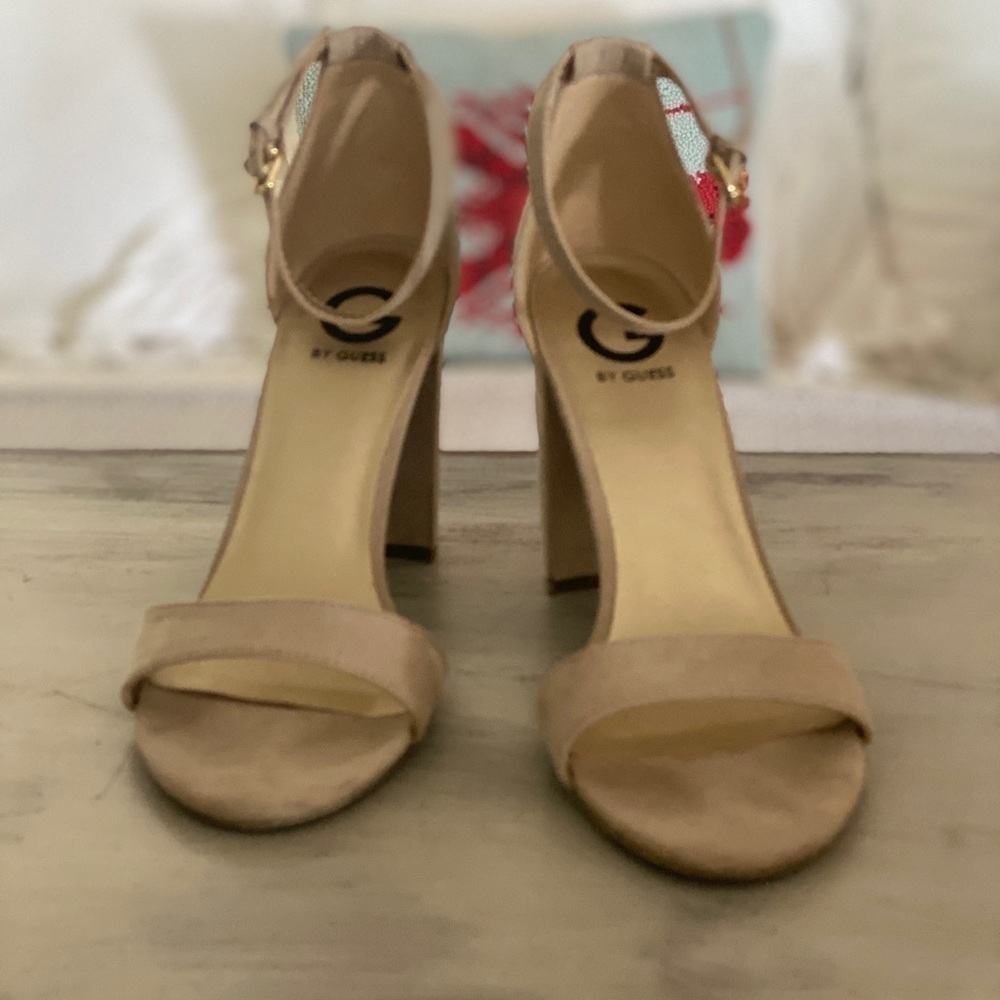 G by Guess Shantel 5 Natural Suede Sandal​​​​​​​​​​​ - Picture 10 of 11